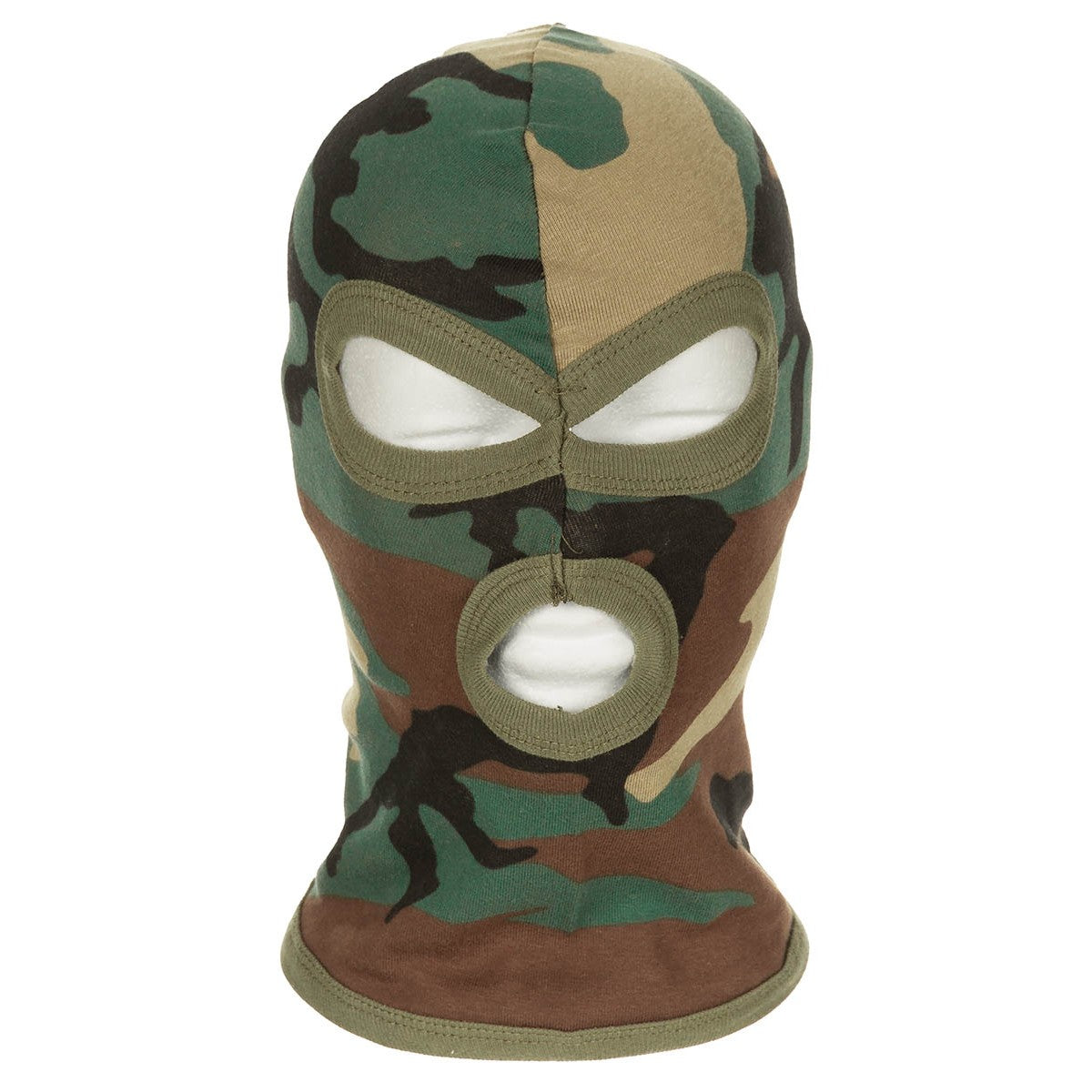 Dreiloch Kopfhaube Balaclava in den Tarnfarben Flecktarn / Woodland / AT-Digital