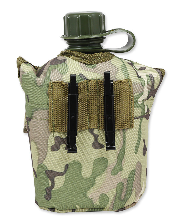 US Feldflasche Kunststofff 1 Liter mit Hülle Operation Camo