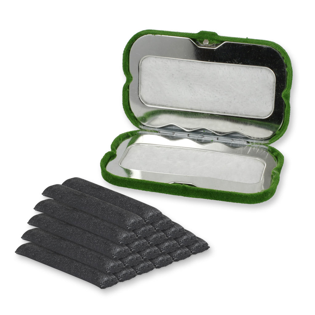 Kohle Taschenofen / Handwärmer + 20 Brennstäbe