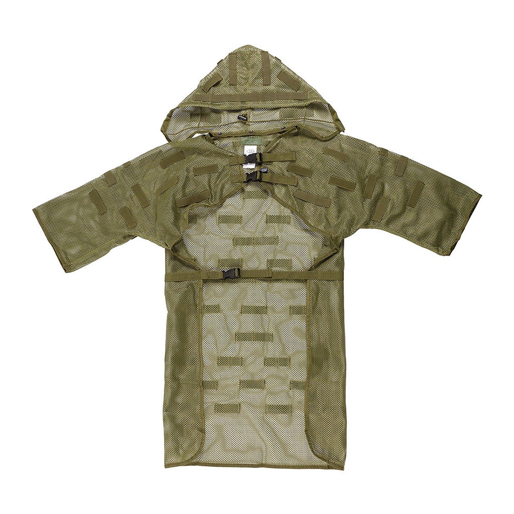 Netzmantel Olivgrün mit Schlaufen