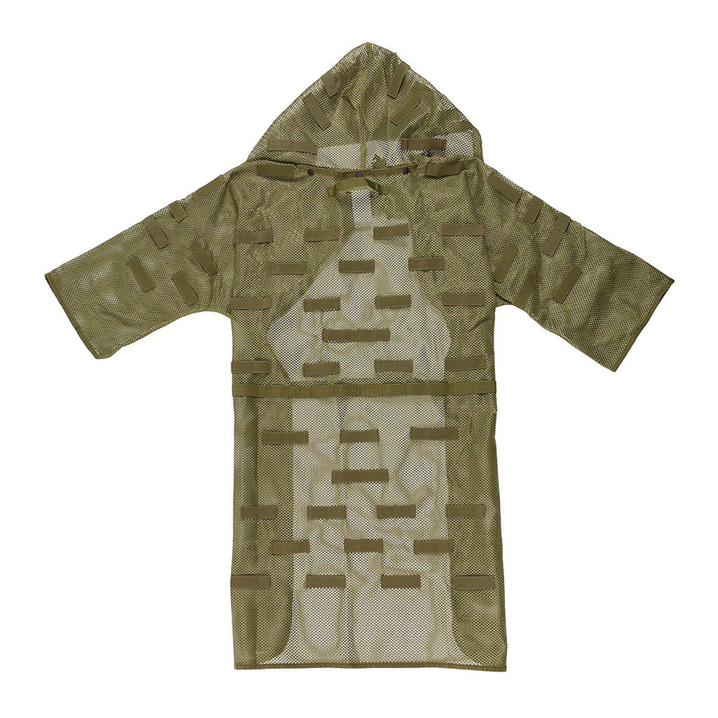 Netzmantel Olivgrün mit Schlaufen