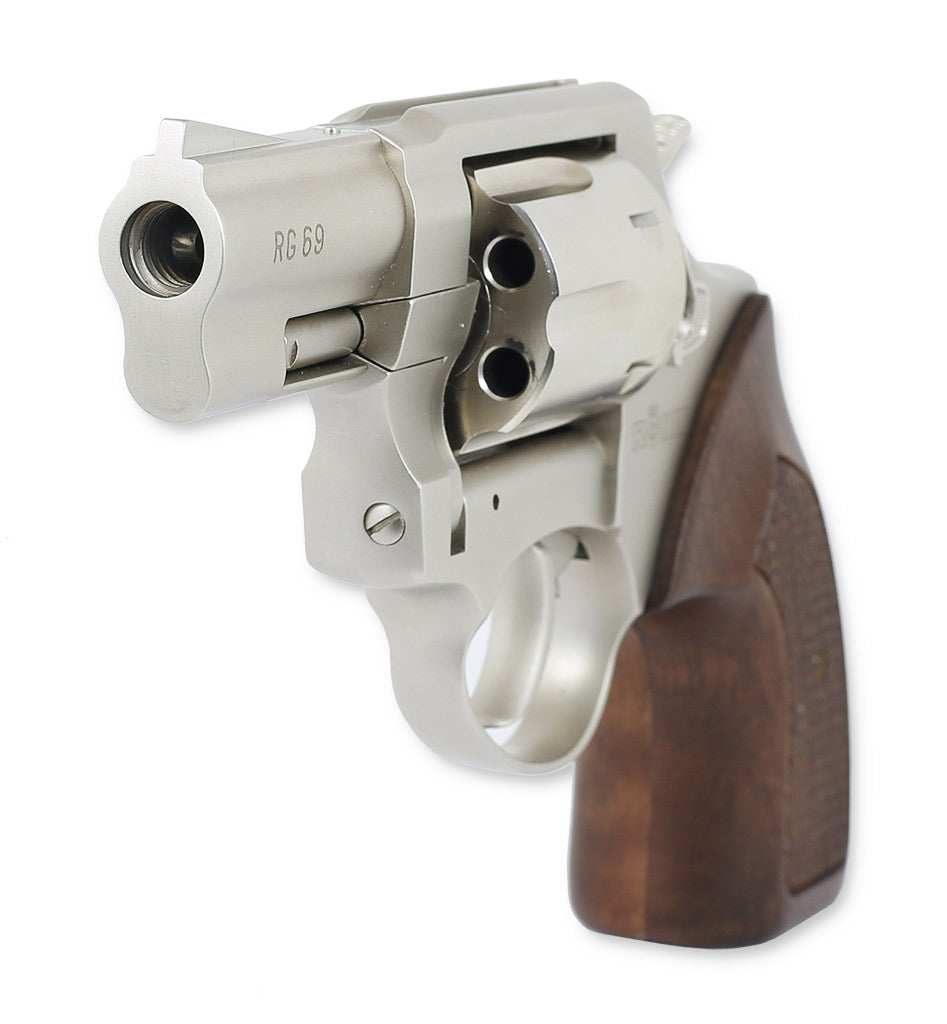 Röhm RG69 Nickel / Holzgriffschalen Schreckschuss 9mm RK