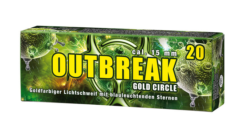 Outbreak Gold Circle 20 tlg. Feuerwerk für Schreckschuss