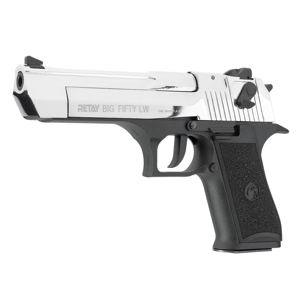 RETAY Big Fifty Chrome-Finish Schreckschusspistole 9mm PAK