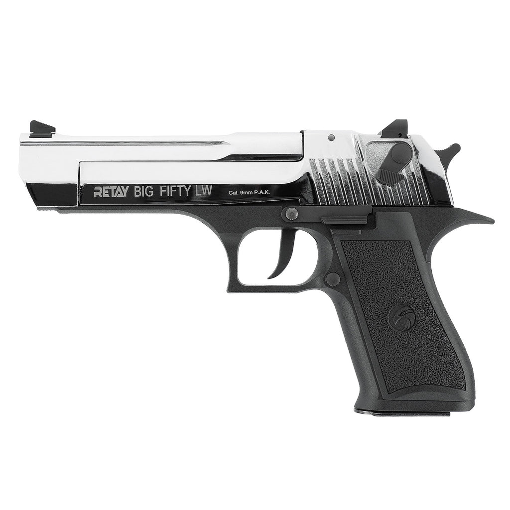 RETAY Big Fifty Chrome-Finish Schreckschusspistole 9mm PAK
