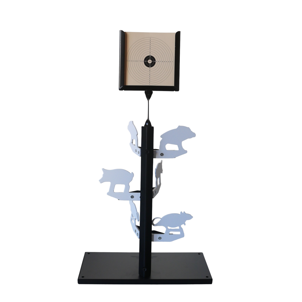 Duell-Zielständer mit 6 Zielen & 14×14 cm Scheibenhalterung