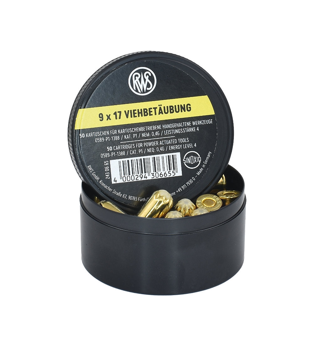 Viehbetäubung, Wühlmausfalle Patronen 9x17