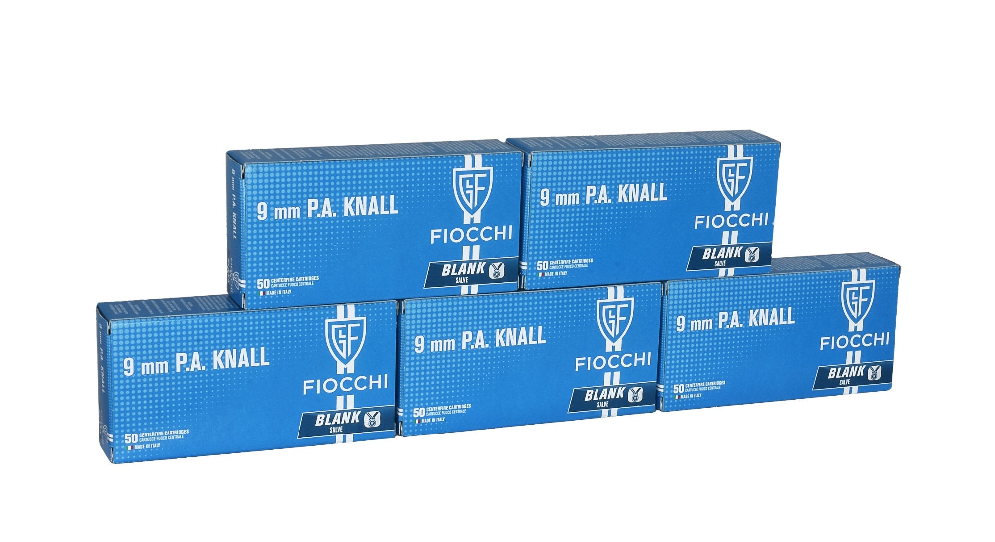 FIOCCHI Knallpatronen für Schreckschuss Pistolen 9mm PAK 250er Sparpaket