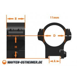UTG Medium Compact Zielfernrohrmontagen 11mm