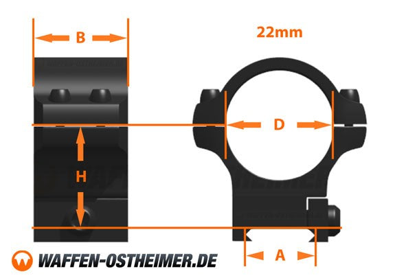 UTG 25,4mm Niedrig Pro QD Montageringe 22mm Weaverschiene