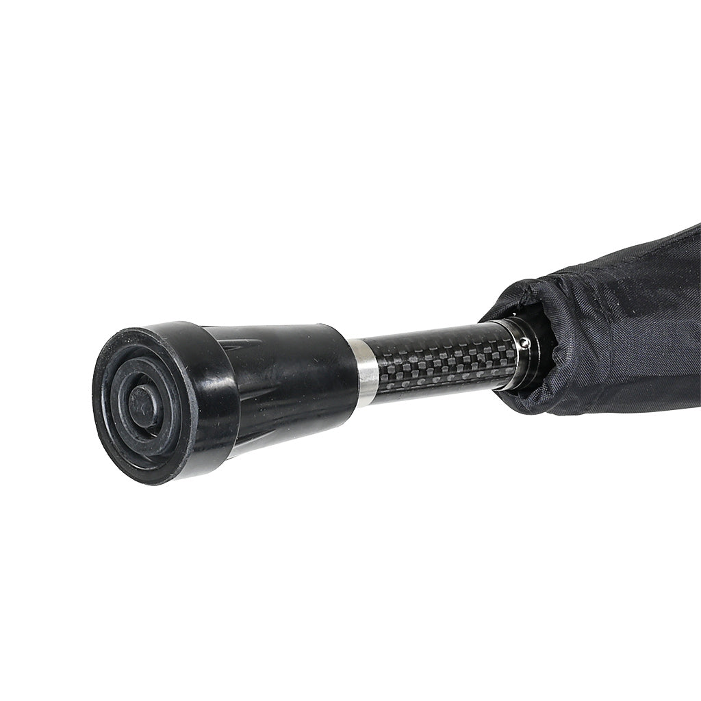 Sicherheitsregenschirm mit Nussbaumknauf und Reflektionsband