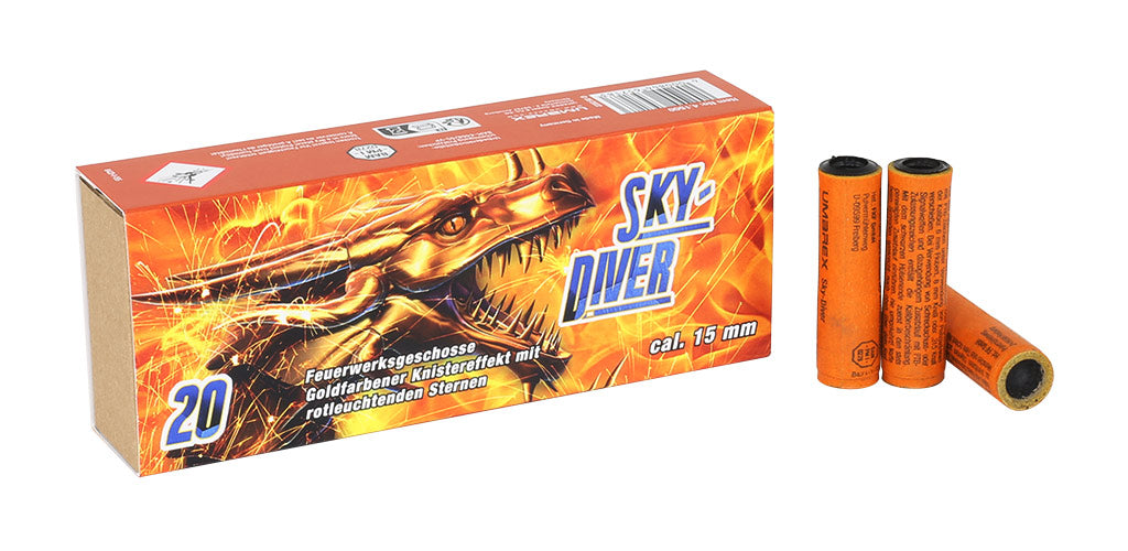 Sky Diver 20 tlg. Weco Pyro Feuerwerk für Schreckschuss 