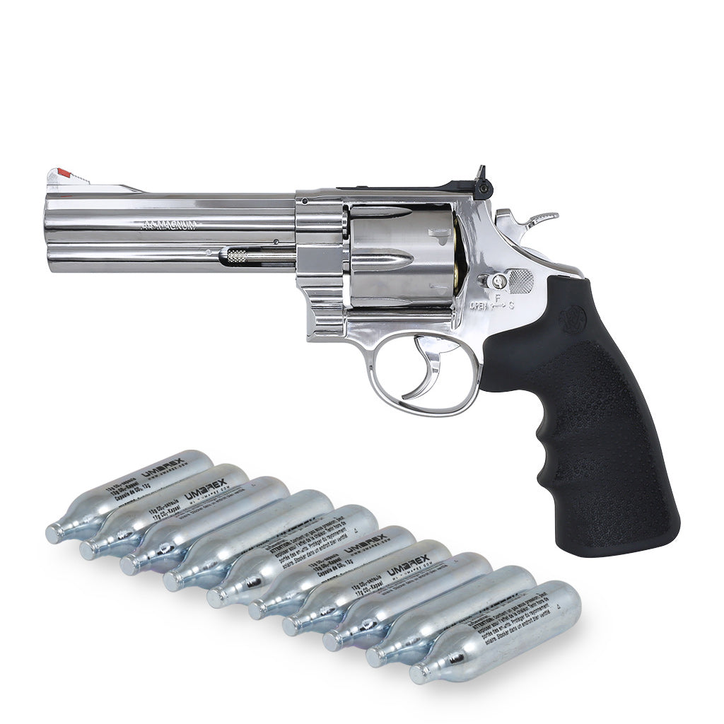Smith & Wesson 629 Classic 5 Zoll CO2 Revolver 4,5mm BB Sparset +10 CO2 Kapseln