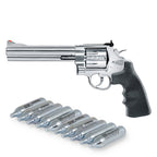 Smith & Wesson 629 Classic CO2 Revolver 4,5mm BB, Lauflänge 6,5 Zoll  plus 10 Stück 12g CO2 Kapseln