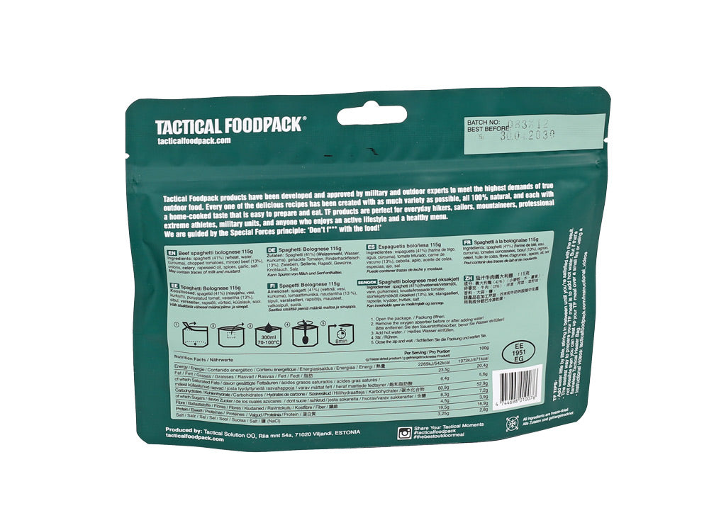 TACTICAL FOODPACK® Essensration "Beef Spaghetti Bolognese"