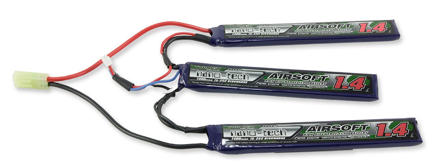 Turnigy nano-tech 11,1V  1400mah Lipo AIRSOFT Pack Crane Stock