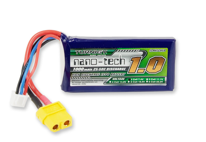 Turnigy Nano-Tech 7,4V 1000mah 25-50C Lipo Airsoft Akku Mini-Type
