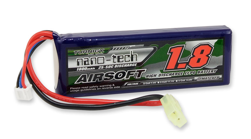 Turnigy Nano-Tech 7,4V 1800mah 25-50C Lipo Airsoft Akku Mini-Type