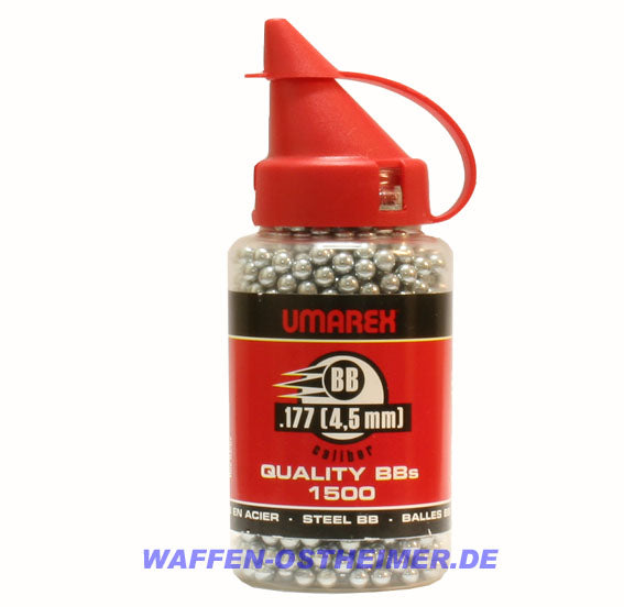 1500 UMAREX Stahlrundkugeln Luftpistole / Luftgewehr 4,5mm