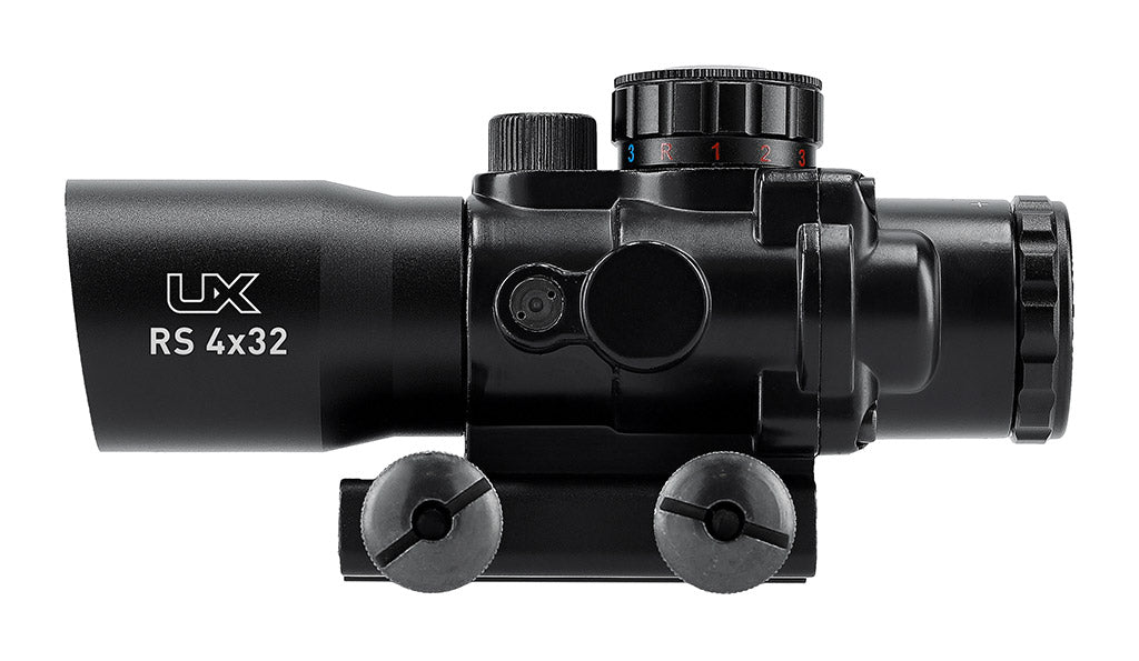 UX Zielfernrohr RS 4x32 TX-CI mit Leuchtabsehen rot/grün/blau