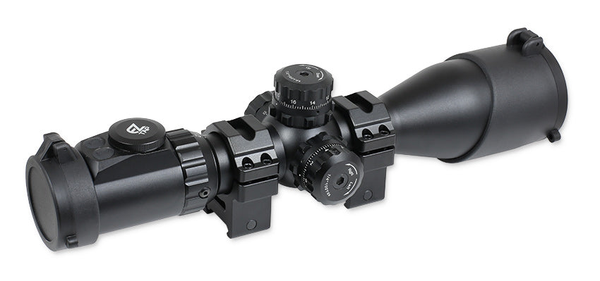 UTG Accushot 3-12x44 AO SWAT Zielfernrohr beleuchtet - 36 Farben - mit geätztem Mil-Dot Absehen