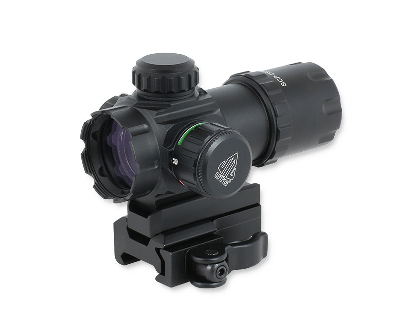 UTG 3.9" CQB Rot / Grün ITA kompaktes Leuchtpunktvisier / Red Dot mit Schnellverschluss