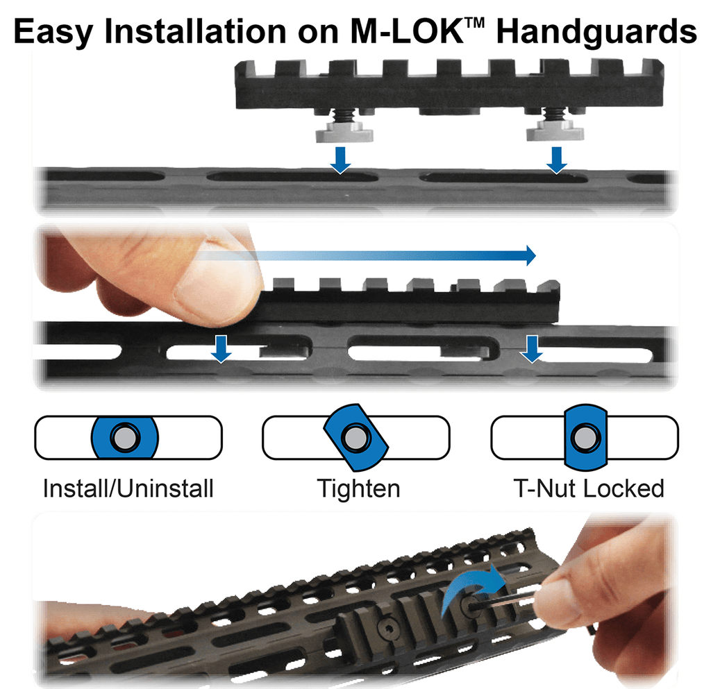 UTG M-LOK auf Picatinny Rail - 8 Slot
