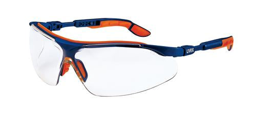 Schießbrille Uvex I-VO - Gestellt blau-orange / Gläser klar
