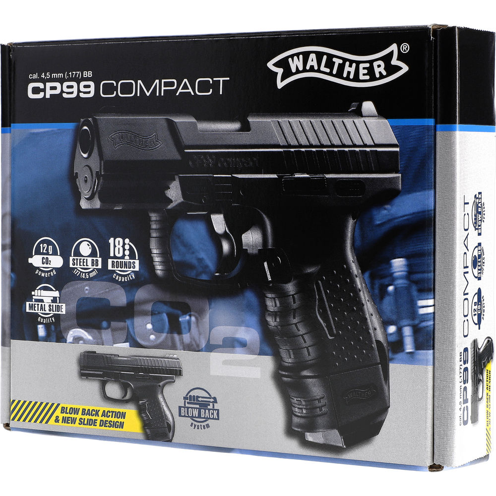 Walther CP99 Compact CO2 Luftpistole 4,5mm Sparset +10 CO2 Kapseln