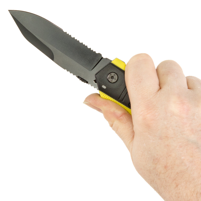 Walther Rescue Knife Rettungsmesser schwarz-gelber Griff