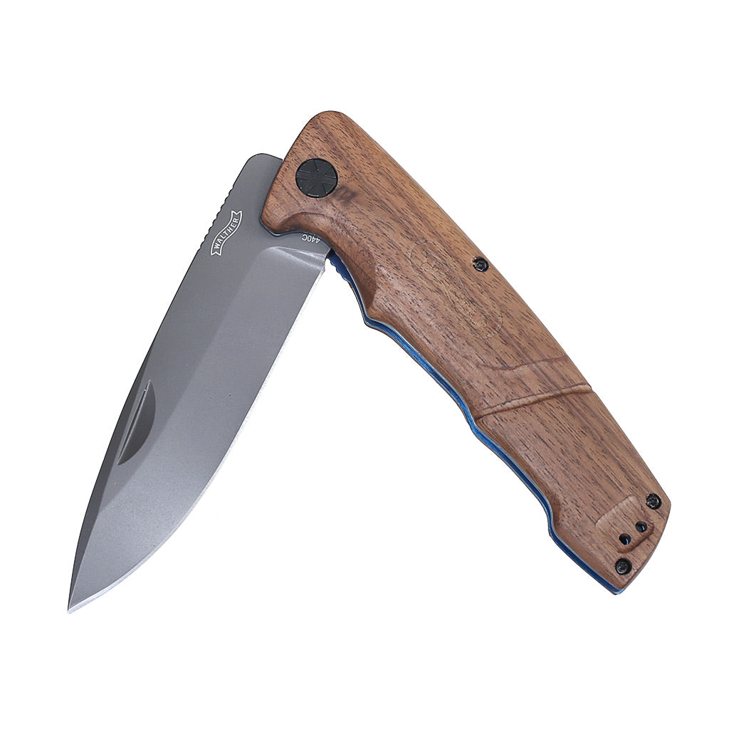 Walther BWK 7 - Blue Wood Knife - Outdoor Klappmesser