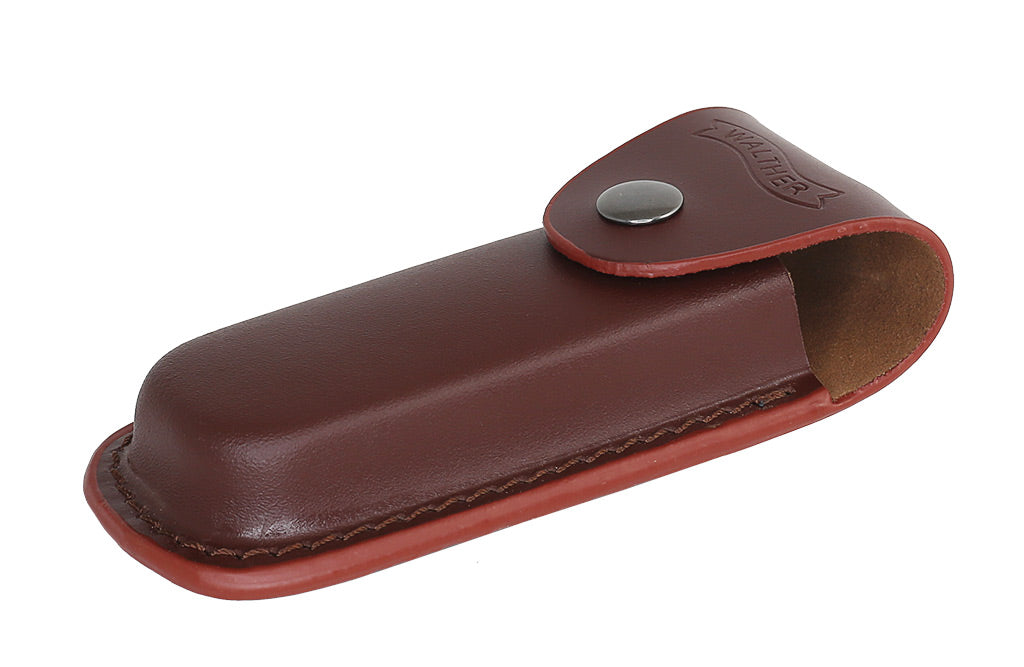 Walther AFW - Adventure Folder Wood - Outdoor Klappmesser - Lederetuis