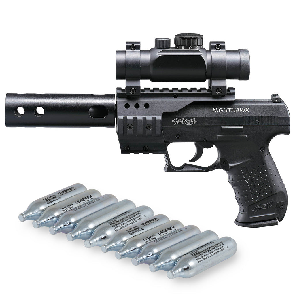 Walther Night Hawk CO2 Luftpistole 4,5mm Diabolo
