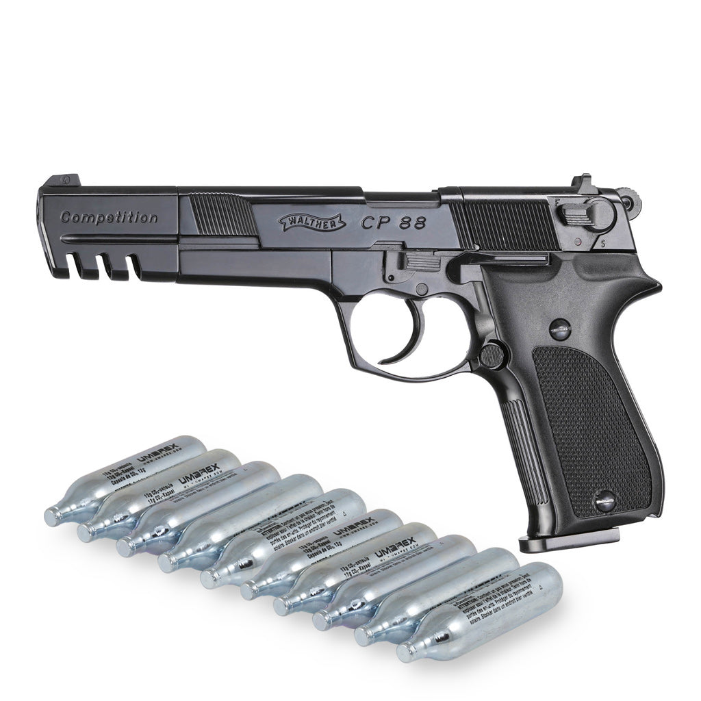 Walther CP88 Competition CO2 Luftpistole 4,5mm Diabolo Kugelfang Sparset