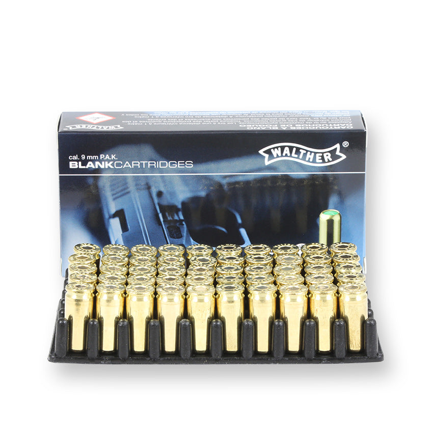 Walther 9mm PAK Knallpatronen für Schreckschuss 50er