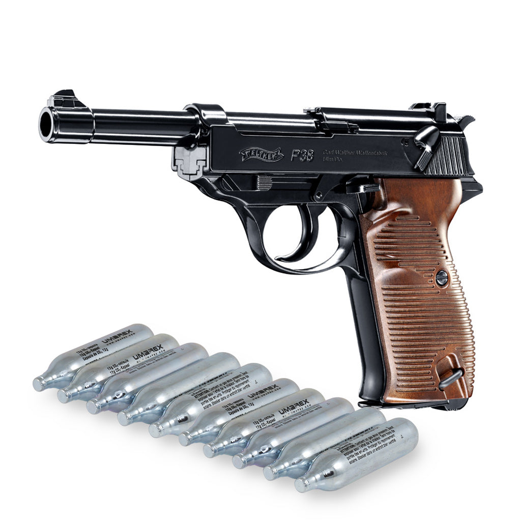 Walther P38 CO2 Luftpistole 4,5mm Stahlrundkugel