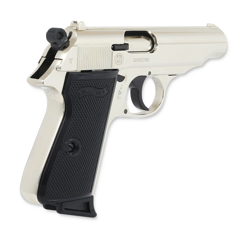 Walther PP polished chrome Schreckschuss Pistole 9mm PAK