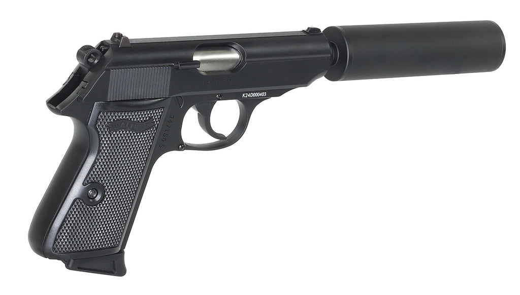 Walther PPK/S Gasblowback Airsoft 6mm BB mit Schalldämpfer