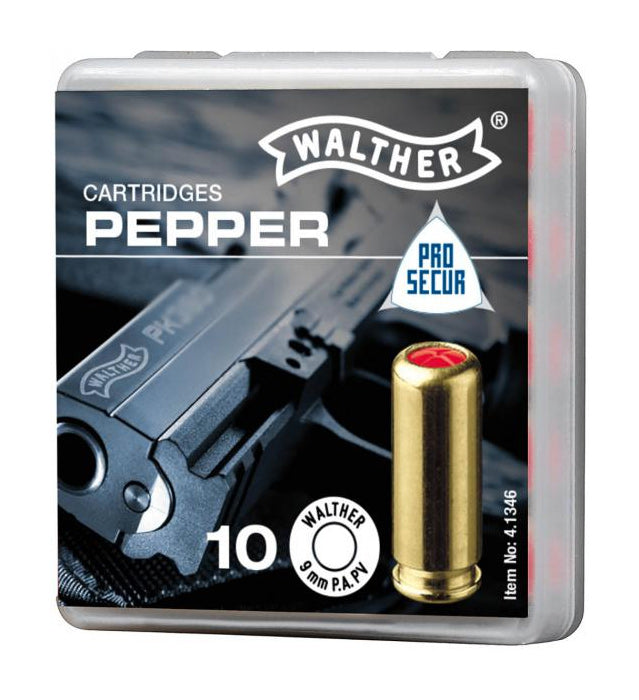 Walther Pfeffer-Gas Patronen 9mm PA 10 Schuss 