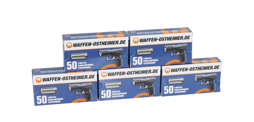 Waffen-Ostheimer WO-9PA Knallpatronen für Schreckschusspistolen 9mm PAK 250er Sparpaket 