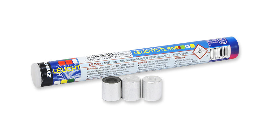 Leuchtsterne 4 Farben Zink Feuerwerk für Schreckschuss