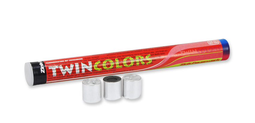 Twin Colors 10 tlg. Zink Feuerwerk für Schreckschuss Waffen