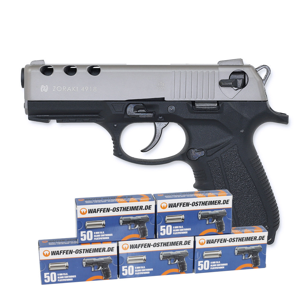 Zoraki 4918 Titan Schreckschuss 9mm PAK Sparset +250 Knallpatronen