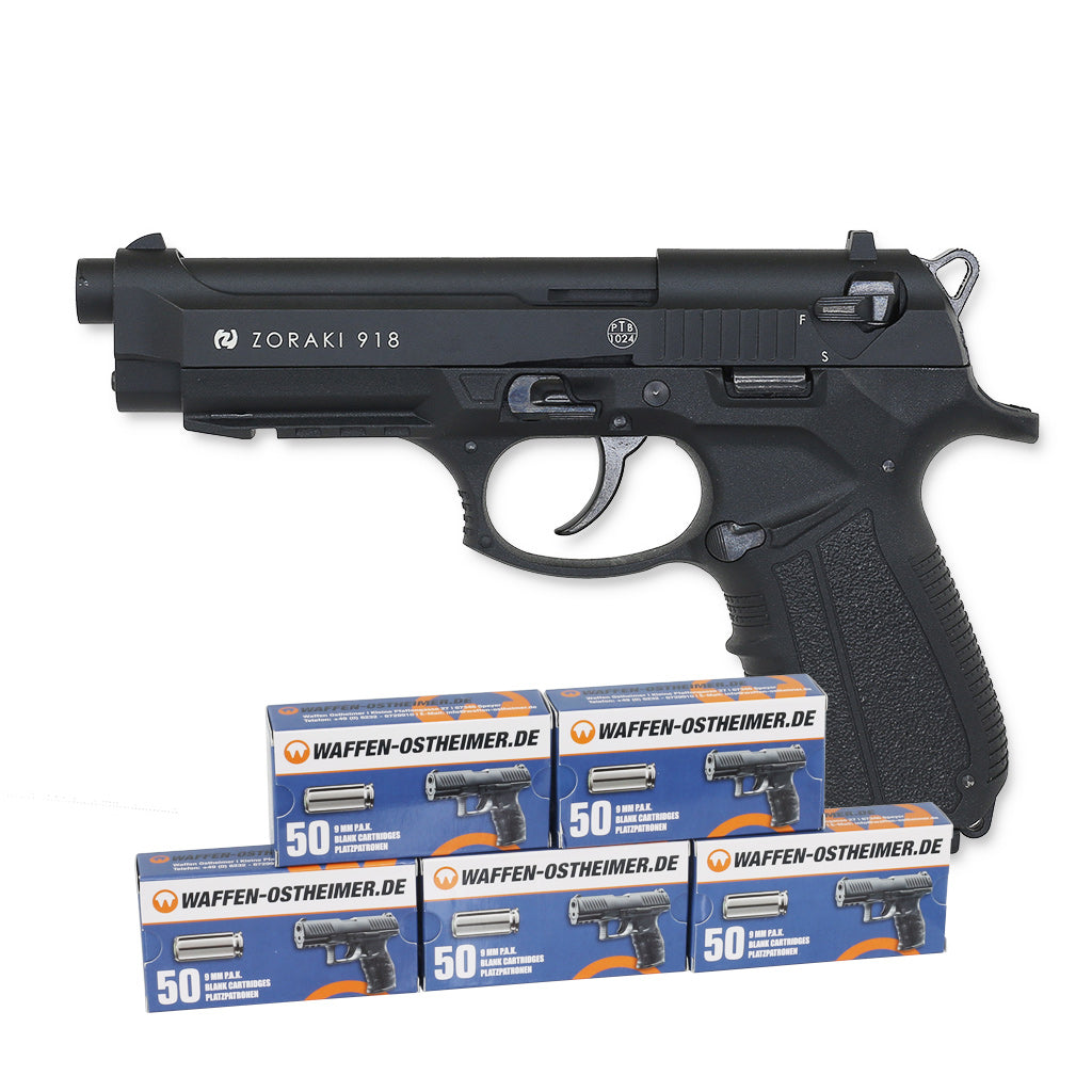 Zoraki 918 Schreckschuss 9mm PAK Sparset +250 Knallpatronen