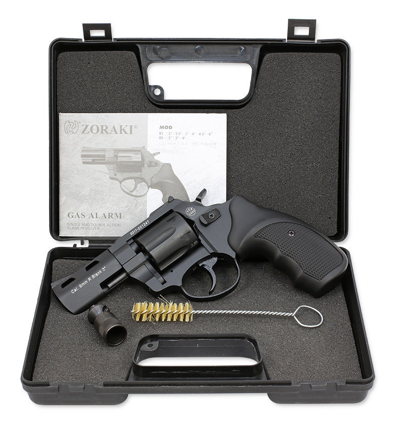 Zoraki R2 Schreckschussrevolver schwarz mit 3" Zoll Lauf Kaliber 9mm RK
